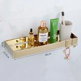 30-50cm Gold Bathroom Shelf Wall Mounted 304Stainless Steel Shower Holder Soap Shampoo Storage Organizer Rack kitchen Shelves