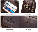 Fashion Crazy Horse Leather Men's Messenger Bag Flap Large Capacity Crossbody Bag Top Quality Shoulder Bag Sling Bag Tote