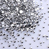 1440Pcs Mix Size Glass Flatback Rhinestone Glitter Crystal AB Round Diamond Non Hotfix Glue On Stone for DIY Nail Art Decoration