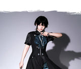Original Dark Goth Prince Clothing Set New Spring Summer Women's Cool Black Shirt Irregular Vest Shorts 3 Piece Suit Outfits