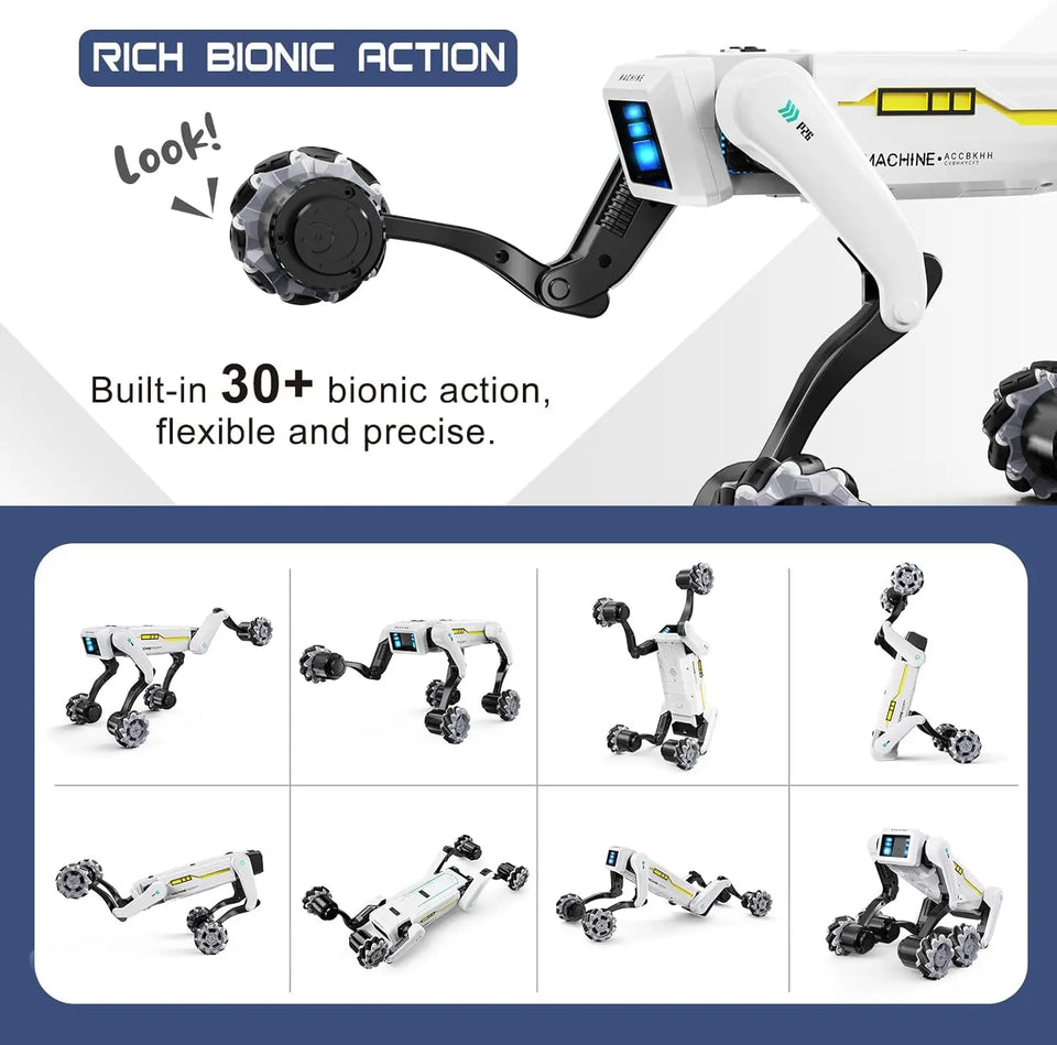 Electric RC Intelligent Robot Dog With Clip & Shoot Multifunction RC Mechanical Dog Voice Programmable Moves Bionic Smart Robot