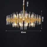 Modern restaurant luxurious smart crystal chandelier Gold round Living room interior decoration salon restaurant chandelier
