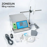 ZONESUN 0.5-650ml Semi-automatic Water Filling Machine Liquid Filler Vial Bottle juicy fruit Oil Perfume Peristaltic Pump