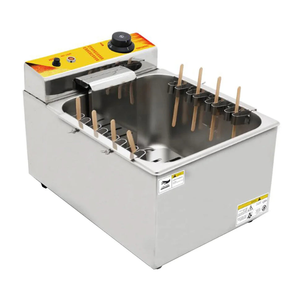 Commercial Korean 12L Cheese Corn Hot Dog Deep Fryer Machine Cheese Electric Mozzarella Fryer for Food Truck