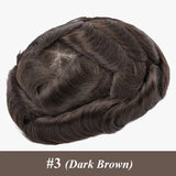 New Australia--Male Hair Prosthesis Toupee Men Lace and PU Breathable Men's Wig For Men Natural Hairline 6" Men's Hair System