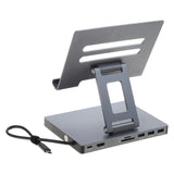Aluminum Type C Docking Station Laptop Stand /9 in 1 for Fast Data Transmission and Expanded 2xHDMI4K USB3.0 HUB