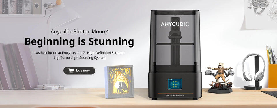 ANYCUBIC Photon Mono 4 Ultra 7 Inch 10K LCD 3D Printers High Speed UV Resin 3D Printer Printing Size  236mm*231mm*430mm 2.2L