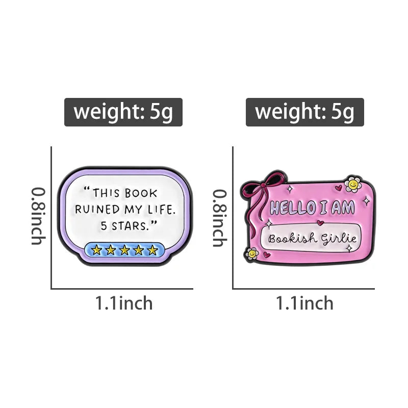 2-6pcs/set Hobby Collection Enamel Pins Reading Book Iced Coffee Knit Brooch Hiking Badges Music Korean Girls Band Jewelry