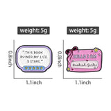 2-6pcs/set Hobby Collection Enamel Pins Reading Book Iced Coffee Knit Brooch Hiking Badges Music Korean Girls Band Jewelry