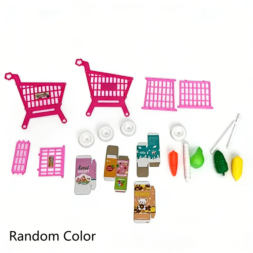 Children's Simulated Shopping Cart Toys, Simulated Supermarket Hand Carts, Role-playing Interactive Toys, Boys and Girls Toys
