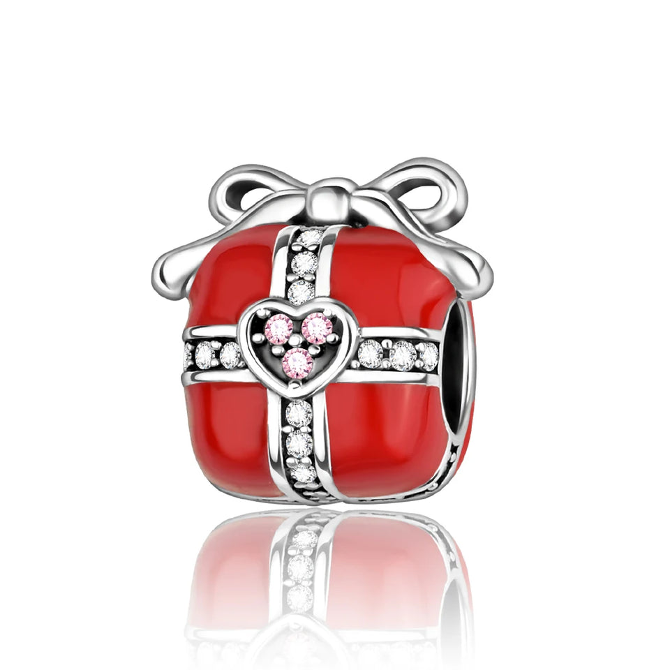 Red Series 925 Sterling Silver Koi Firecracker Dragon Heart Mushroom Coffee Machine Charm Fit DIY Bracelet Necklace Niche Gifts