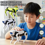 Children's Interactive Robotic Dog Simulated Dog Walking Dog Toy Bionic Design Science Teaching DIY Assembling Model