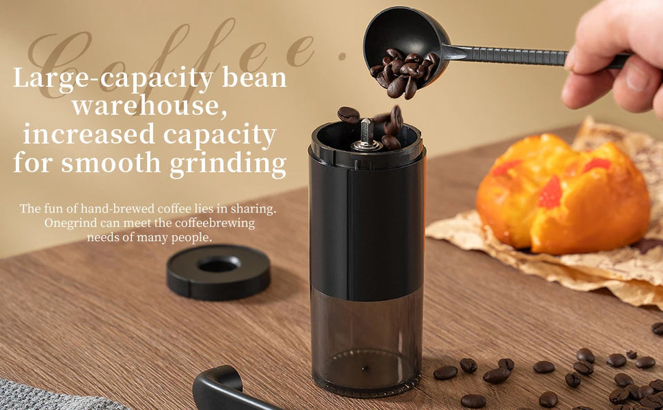 Manual Coffee Grinder Machine Grinding Home Outdoors Travel Hand Crank Portable Coffee Grinder Adjustable Bean Grinder withbrush