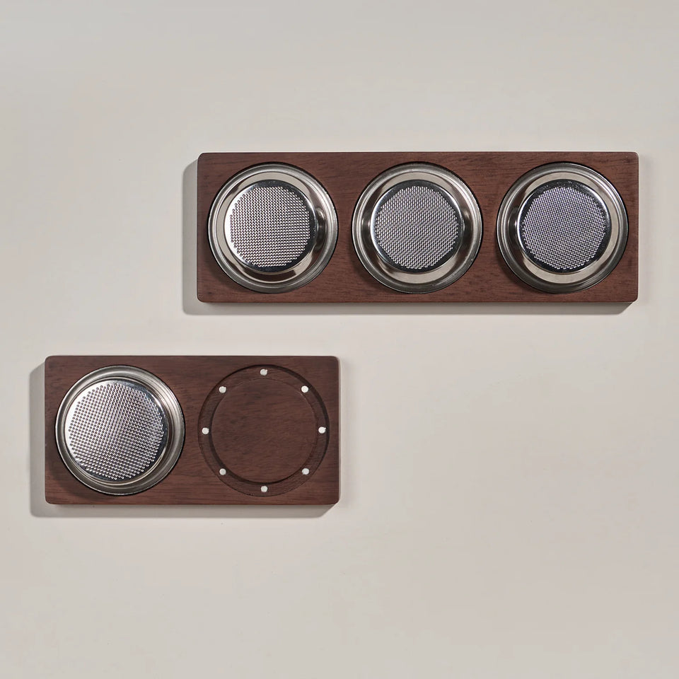 58mm Coffee Filter Basket Storage Tray Magnetic Wall Mounted Coffee Grounds Bowl Rack Single/Double Bowl Blind Bowl Rack