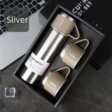 500ml 304 Stainless Steel Vacuum Insulated Water Bottle Portable Tea Coffee Bottle Office Gift Set Travel Leak Proof Thermal Mug