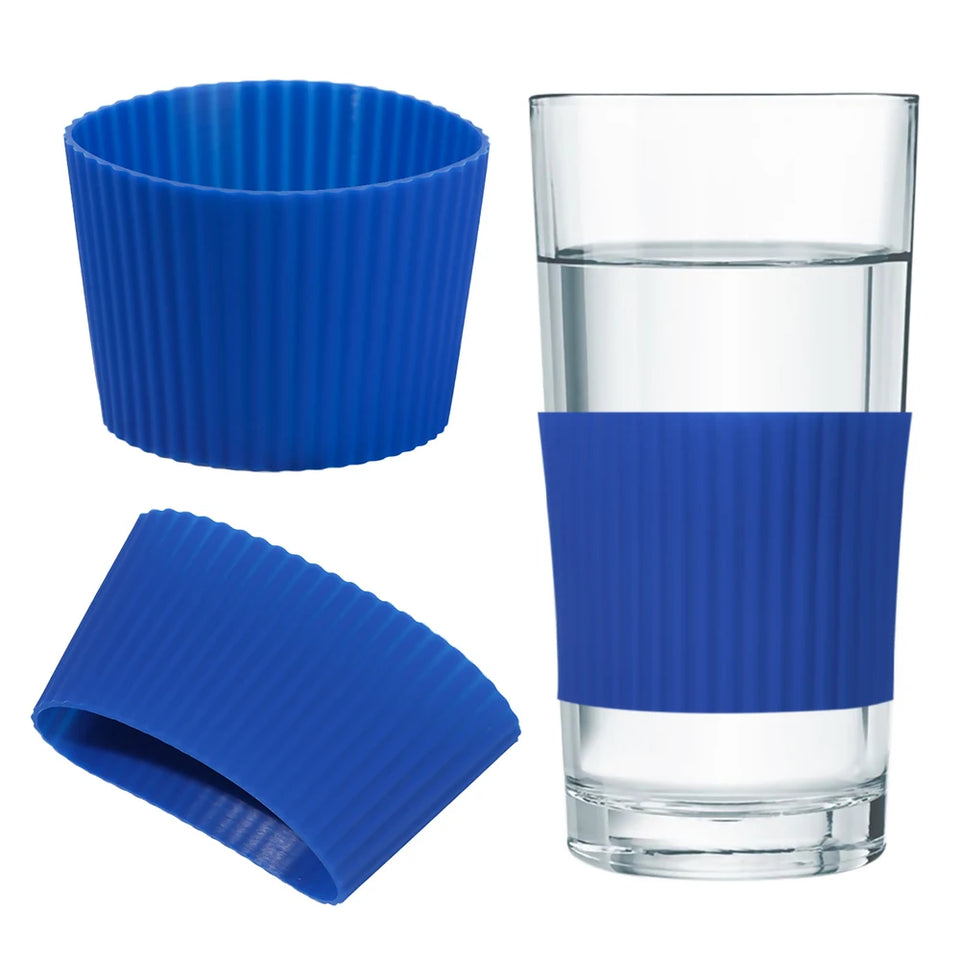Silicone Cup Sleeve Heat Insulation Bottle Sleeves Non-slip Mug Sleeve Glass Bottle Cover For Mugs Ceramic Coffee Cups Wraps