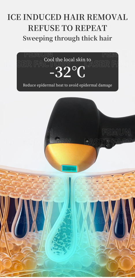 Professional 4-wave diode laser hair removal device, painless permanent hair removal device, laser hair removal device