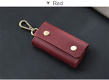 100 % Genuine leather   Multi-function Key Bag High Quality Crazy Horse leather Key Pouch Unisex Leather Business Gift