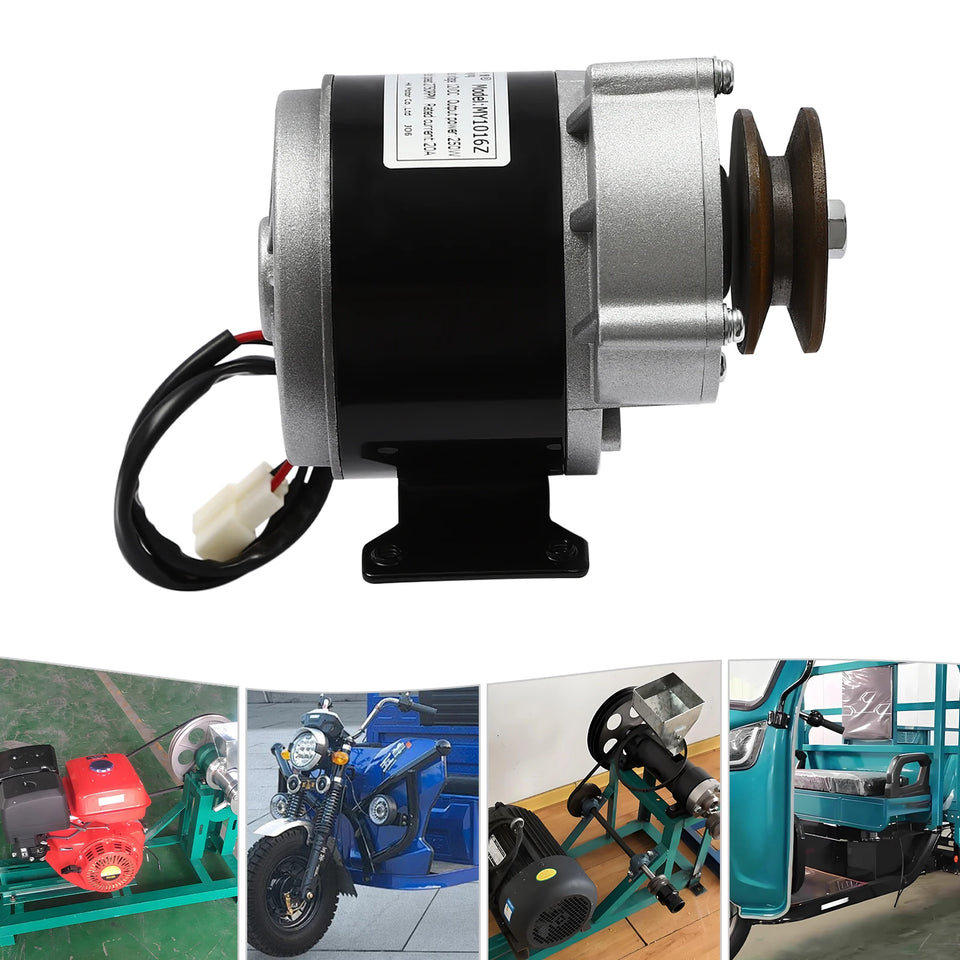 250W Brushed DC Gear Reduction Motor MY1016Z 12V/24V/36V 2750RPM 1N.m for Electric Bicycle E-Bike Scooter DIY Engine
