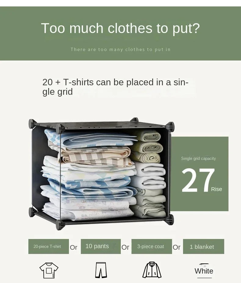 Clothes Folding Cabinets Locker Dustproof Foldable Simplicity Children Wardrobe Bedroom Furniture Organizador De Zapatos