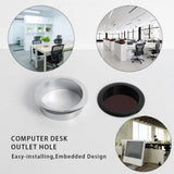 Computer Desk Cable Grommets Wire Hole Cover Cabinet Vent Decorative Ring Cable Outlet Port Furniture Hardware Desk Organizer
