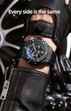 Men Watches High Quality Waterproof Sports Chronograph Quartz Wristwatches Silicone Strap Calendar Luminous Watch For Men