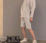 Miyake Pleated Men's Sweatshirt Hoodie Classic Pleated 2025 Summer New Tops Loose Casual Simple Drawstring Pullover Hoodie Male