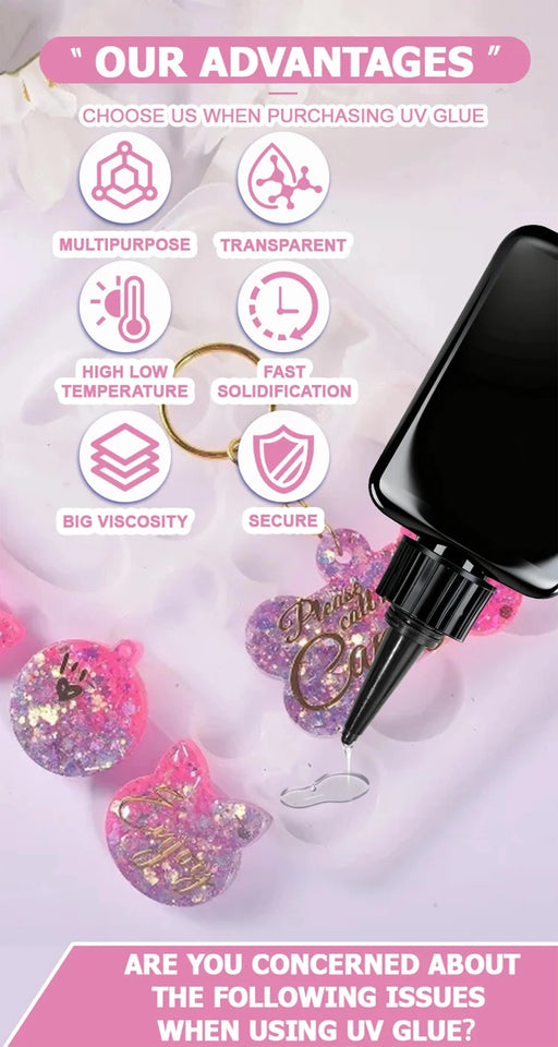 1.76oz UV Resin kits with lamp Epoxy Resin Glue  waterproof, UV-enhanced curing DIY Jewelry Making High Transparency Fast Drying High Hardness For Bonding Glass Metal Wood DIY Crafts Decor 1-5pcs.