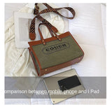 Canvas handbags women's 2023 new fashion all-match tote bag style large capacity shoulder messenger bag for woman