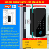 Bluetooth Electronic Glass LOCK Fingerprint Recognition Smart Lock Tuya APP Rfid Card Biometric Unlock for Glass Door Lock