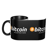 Bitcoin Accepted Here Coffee Mug DIY Customized Ceramic Tea Milk Mug