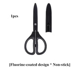KOKUYO SAXA Curved Scissors for Effortless Cutting Non-stick Fluorine/Titanium Coated Safety Round Tip Portable Safe Craft Tools