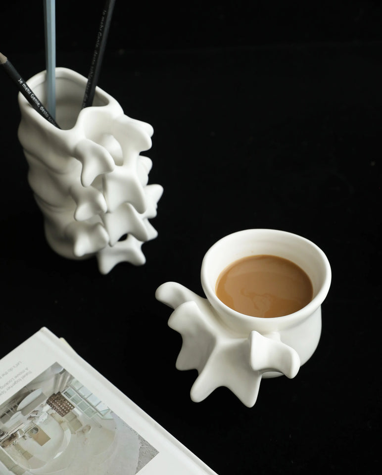 New Spine Shape Ceramics Mugs Coffee Milk Mug Office Tea Cups Drinkware Vase Ornaments Gift for Friends
