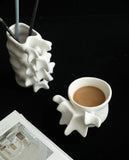 New Spine Shape Ceramics Mugs Coffee Milk Mug Office Tea Cups Drinkware Vase Ornaments Gift for Friends