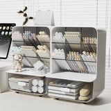 Angle Insertion Desk Pen Holder, Desktop Storage Box for Office Supplies & Cosmetics, Multifunctional Organizer Rack