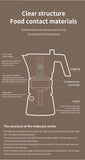 Bincoo Dual Valve Moka Pot Espresso Machine Thermostatic Extraction Coffee Moka Pot Hand Brewed Coffee Pot Barista Accessories