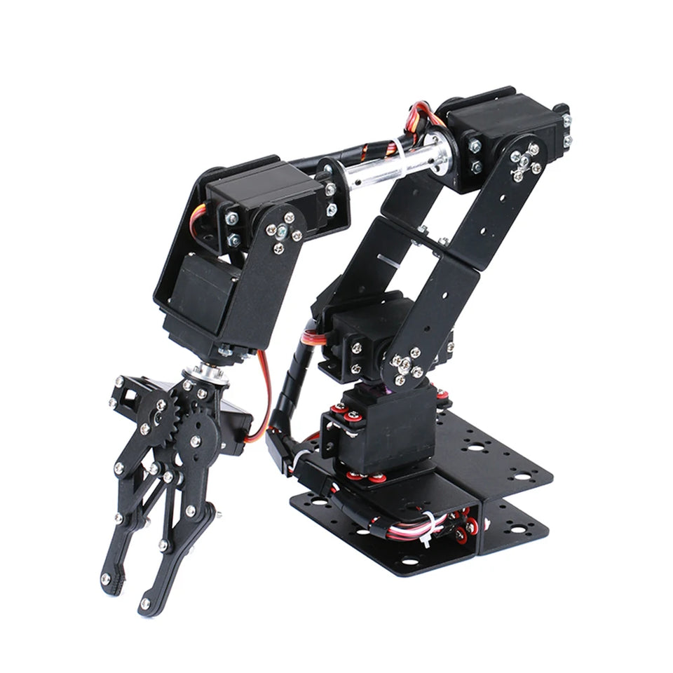 6-DOF Robotic Arm Kit Multi Degree-of-Freedom Robot Grasping Maker with Servo Option for Education and Person DIY