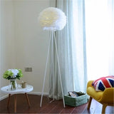 Modern Floor lamp for Living room Studio Bedroom Girl room feather lamp tripod minimal Gold floor table lamp
