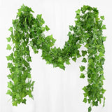 1/2/6Piece Artificial Vine Home Decor Artificial Ivy Leaf Garland Plants Vine Fake Foliage Flowers Creeper Green Ivy Wreath