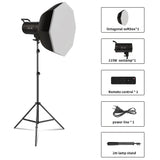 SH 115/135W LED COB Video Light Photography Lamp With Tripod Softbox Remote Control Video Light For Skit Video Photography