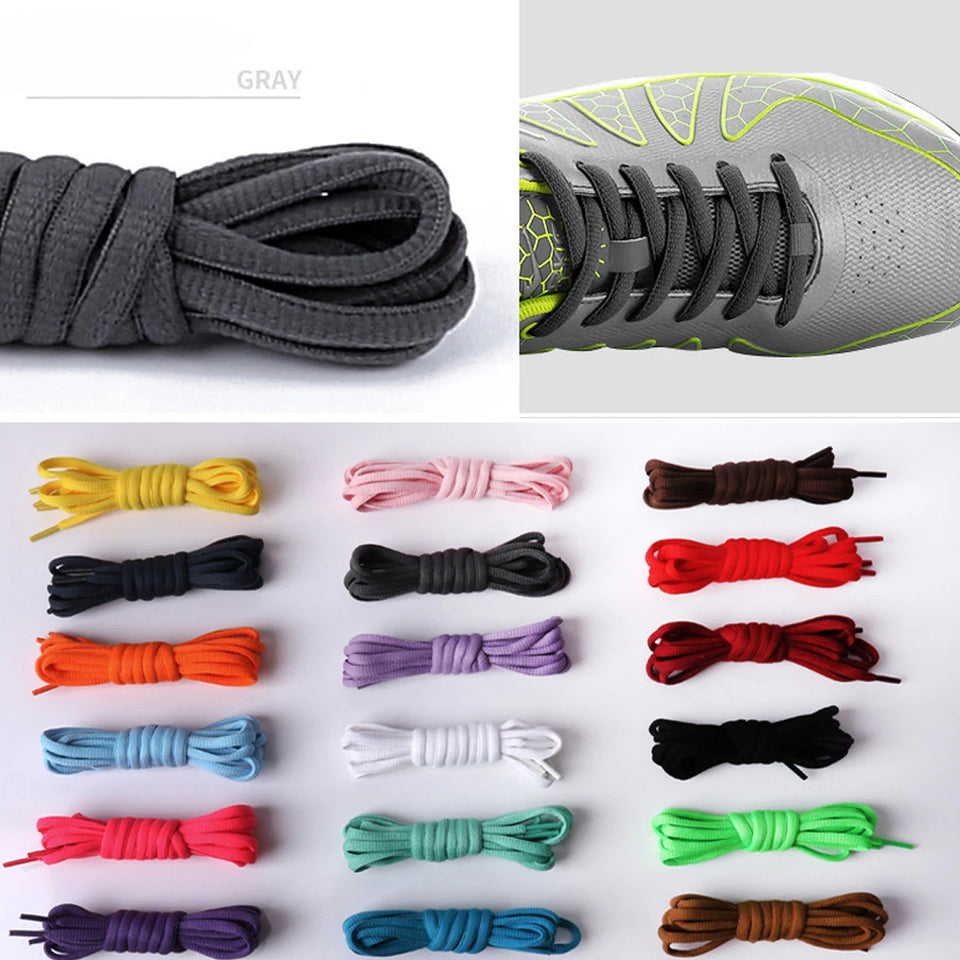 1 Pair Oval Athletic Shoelaces Half Round Shoe Laces for Sneakers,Shoelaces for Athletic Running Sneakers Shoes Boot Strings