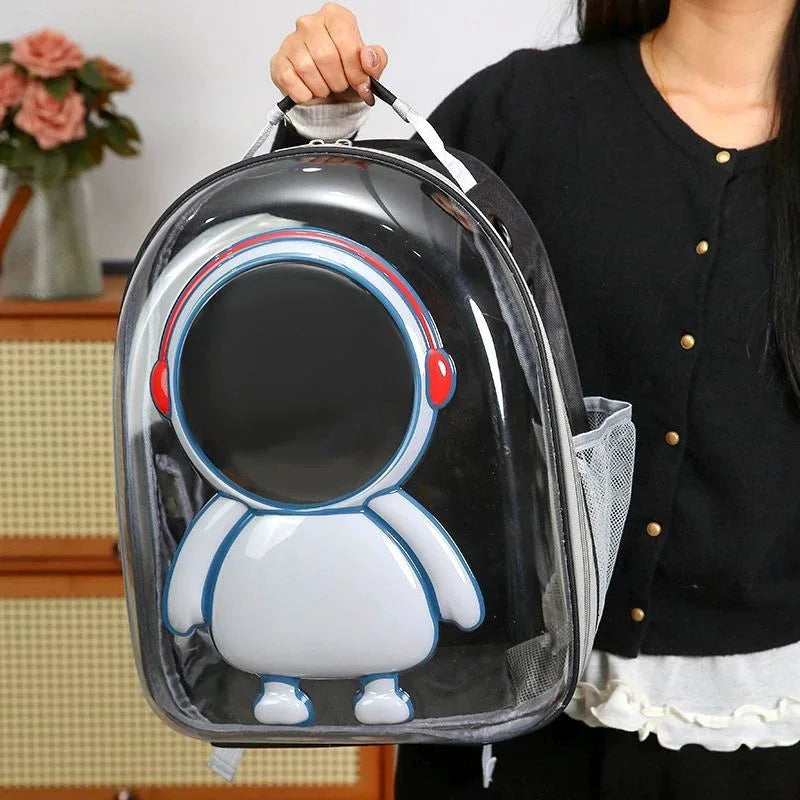 Multiple Breathable Holes for Smooth Breathing Pet Capsule Cat Dog Bag Portable Backpack Breathable Travel Bellows Pet Backpack