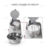 ITOP Ice Crusher Small Commercial Ice Shaver Stainless Steel Shaved Ice Machine Snow Cone Maker