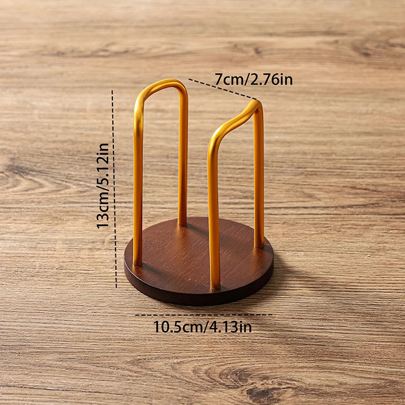Shelf Tea Mug Organizer Kitchen Office Accessory Wooden Paper Cup Holder For Disposable Cups Desktop Coffee Table Storage