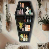 A Wooden Coffin Rack Basket Suitable For Crystal Display, With Gothic Wall Decoration, Suitable For gift,Suitable for decorating