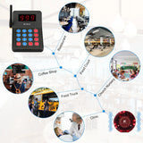 RETEKESS T119 Wireless Restaurant Paging System Coaster Vibrater Buzzer Receiver 2-Way Charge for Cafe Food Trucks