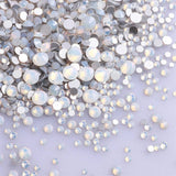 1440Pcs Mix Size Glass Flatback Rhinestone Glitter Crystal AB Round Diamond Non Hotfix Glue On Stone for DIY Nail Art Decoration