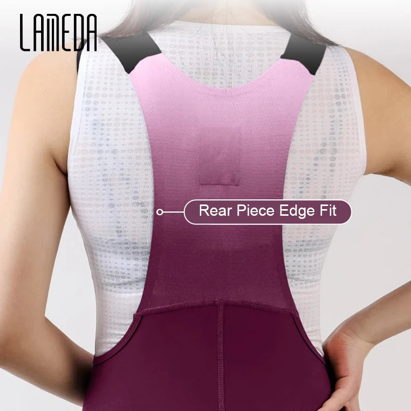 Lameda Bib Pants Shorts Women Cycling Seamless Breathable Cycling Bibs With Comfortable Pad Women's Cycling Shorts