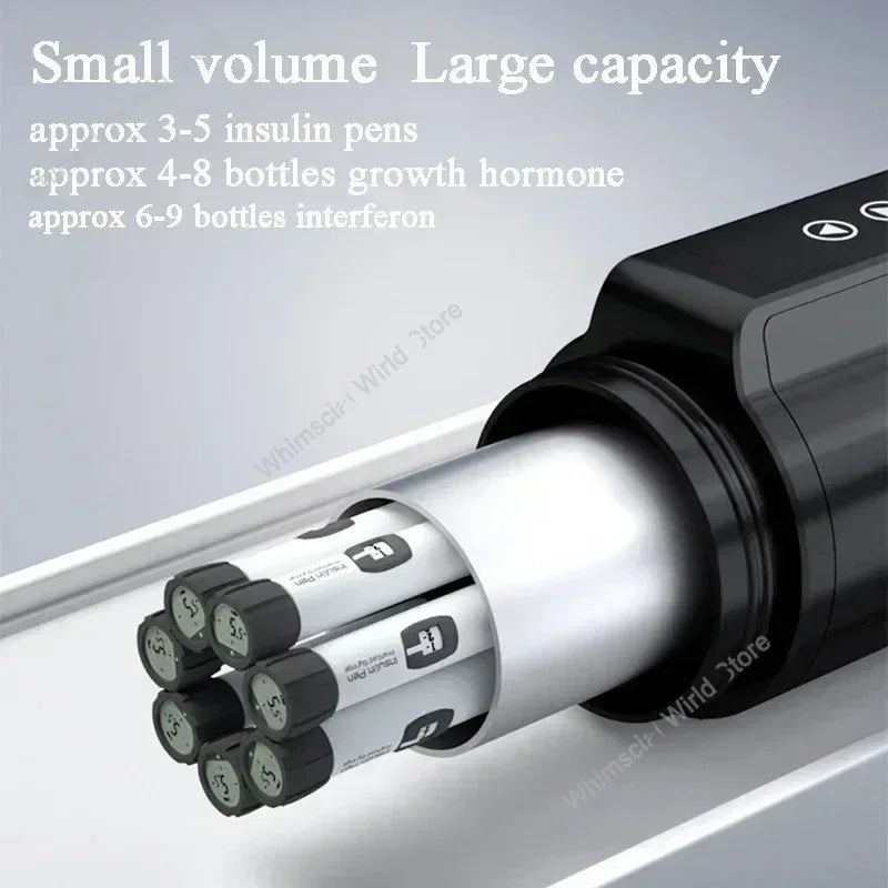 Portable Auxin Insulin Refrigerated Cup Box Medicine Cooling Case Temperature Control Digital Display Cold Cup Mini Refrigerator