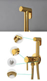 ULA Brass Bidet Faucet Black Toilet Faucet Handheld Toilet Bidet Sprayer Set Hygienic Shower Hot Cold Water Mixer Shower Head